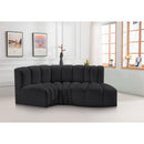  Manufacturer Color_Black -- Meridian Arc Stationary Leather Look Sofa IMAGE 2
