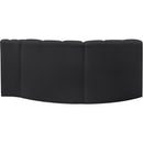  Manufacturer Color_Black -- Meridian Arc Stationary Leather Look Sofa IMAGE 6