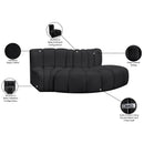  Manufacturer Color_Black -- Meridian Arc Stationary Leather Look Sofa IMAGE 10