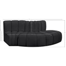  Manufacturer Color_Black -- Meridian Arc Stationary Leather Look Sofa IMAGE 11