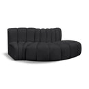  Manufacturer Color_Black -- Meridian Arc Stationary Leather Look Sofa IMAGE 1