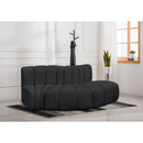  Manufacturer Color_Black -- Meridian Arc Stationary Leather Look Sofa IMAGE 2