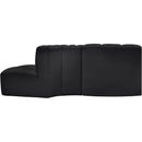  Manufacturer Color_Black -- Meridian Arc Stationary Leather Look Sofa IMAGE 5