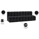  Manufacturer Color_Black -- Meridian Arc Stationary Leather Look Sofa IMAGE 11