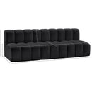  Manufacturer Color_Black -- Meridian Arc Stationary Leather Look Sofa IMAGE 12