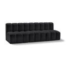  Manufacturer Color_Black -- Meridian Arc Stationary Leather Look Sofa IMAGE 1