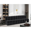  Manufacturer Color_Black -- Meridian Arc Stationary Leather Look Sofa IMAGE 2