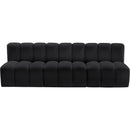  Manufacturer Color_Black -- Meridian Arc Stationary Leather Look Sofa IMAGE 3