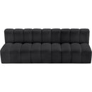 Manufacturer Color_Black -- Meridian Arc Stationary Leather Look Sofa IMAGE 4