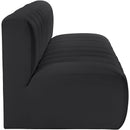  Manufacturer Color_Black -- Meridian Arc Stationary Leather Look Sofa IMAGE 5