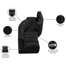 Meridian Arc Black Vegan Leather 4 pc Modular Sectional IMAGE 10