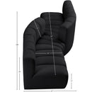  Manufacturer Color_Black -- Meridian Arc Stationary Leather Look Sofa IMAGE 11