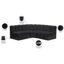  Manufacturer Color_Black -- Meridian Arc Stationary Leather Look Sofa IMAGE 11