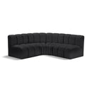  Manufacturer Color_Black -- Meridian Arc Stationary Leather Look Sofa IMAGE 1
