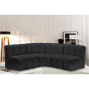  Manufacturer Color_Black -- Meridian Arc Stationary Leather Look Sofa IMAGE 2