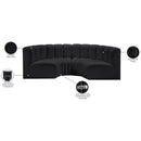  Manufacturer Color_Black -- Meridian Arc Stationary Leather Look Sofa IMAGE 11