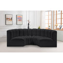  Manufacturer Color_Black -- Meridian Arc Stationary Leather Look Sofa IMAGE 2
