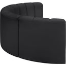  Manufacturer Color_Black -- Meridian Arc Stationary Leather Look Sofa IMAGE 5