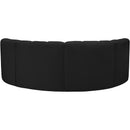 Manufacturer Color_Black -- Meridian Arc Stationary Leather Look Sofa IMAGE 6