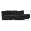  Manufacturer Color_Black -- Meridian Arc Stationary Leather Look Sofa IMAGE 10