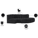  Manufacturer Color_Black -- Meridian Arc Stationary Leather Look Sofa IMAGE 11