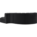  Manufacturer Color_Black -- Meridian Arc Stationary Leather Look Sofa IMAGE 5