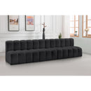  Manufacturer Color_Black -- Meridian Arc Stationary Leather Look Sofa IMAGE 2