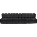  Manufacturer Color_Black -- Meridian Arc Stationary Leather Look Sofa IMAGE 4
