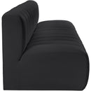  Manufacturer Color_Black -- Meridian Arc Stationary Leather Look Sofa IMAGE 6
