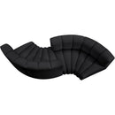  Manufacturer Color_Black -- Meridian Arc Stationary Leather Look Sofa IMAGE 4