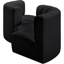  Manufacturer Color_Black -- Meridian Arc Stationary Leather Look Sofa IMAGE 5