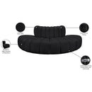  Manufacturer Color_Black -- Meridian Arc Stationary Leather Look Sofa IMAGE 12