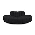 Meridian Arc Black Vegan Leather 4 pc Modular Sectional IMAGE 1