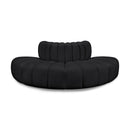 Meridian Arc Black Vegan Leather 4 pc Modular Sectional IMAGE 1