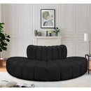  Manufacturer Color_Black -- Meridian Arc Stationary Leather Look Sofa IMAGE 2