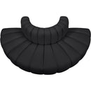  Manufacturer Color_Black -- Meridian Arc Stationary Leather Look Sofa IMAGE 3