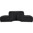  Manufacturer Color_Black -- Meridian Arc Stationary Leather Look Sofa IMAGE 6