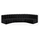  Manufacturer Color_Black -- Meridian Arc Stationary Leather Look Sofa IMAGE 11