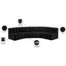  Manufacturer Color_Black -- Meridian Arc Stationary Leather Look Sofa IMAGE 12