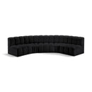  Manufacturer Color_Black -- Meridian Arc Stationary Leather Look Sofa IMAGE 1