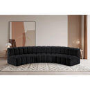  Manufacturer Color_Black -- Meridian Arc Stationary Leather Look Sofa IMAGE 2