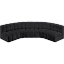 Manufacturer Color_Black -- Meridian Arc Stationary Leather Look Sofa IMAGE 3