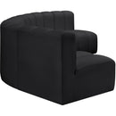  Manufacturer Color_Black -- Meridian Arc Stationary Leather Look Sofa IMAGE 5