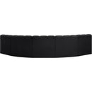 Manufacturer Color_Black -- Meridian Arc Stationary Leather Look Sofa IMAGE 6