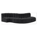  Manufacturer Color_Black -- Meridian Arc Stationary Leather Look Sofa IMAGE 11