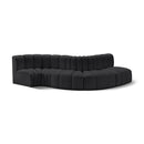  Manufacturer Color_Black -- Meridian Arc Stationary Leather Look Sofa IMAGE 1