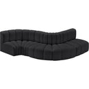  Manufacturer Color_Black -- Meridian Arc Stationary Leather Look Sofa IMAGE 3