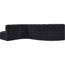  Manufacturer Color_Black -- Meridian Arc Stationary Leather Look Sofa IMAGE 6