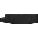  Manufacturer Color_Black -- Meridian Arc Stationary Leather Look Sofa IMAGE 10
