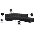  Manufacturer Color_Black -- Meridian Arc Stationary Leather Look Sofa IMAGE 16